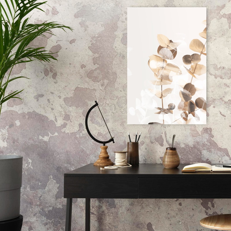 Eucalyptus Creative Gold 01 Abstract Contemporary Landscape Nature Wall Art Print, 60.96cm H x 40.64cm W