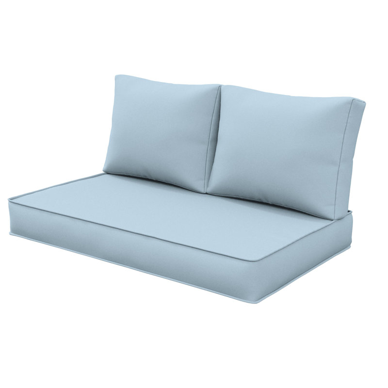 Ensemble de 3 coussins de remplacement de 5 po pour l'extérieur, Bleu ciel