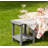 2-Tier Storage Adirondack Side Table,Grey