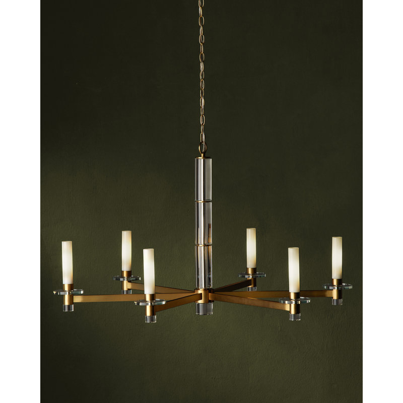 Marcelo 6 - Light LED Chandelier, Clear Optic Crystal