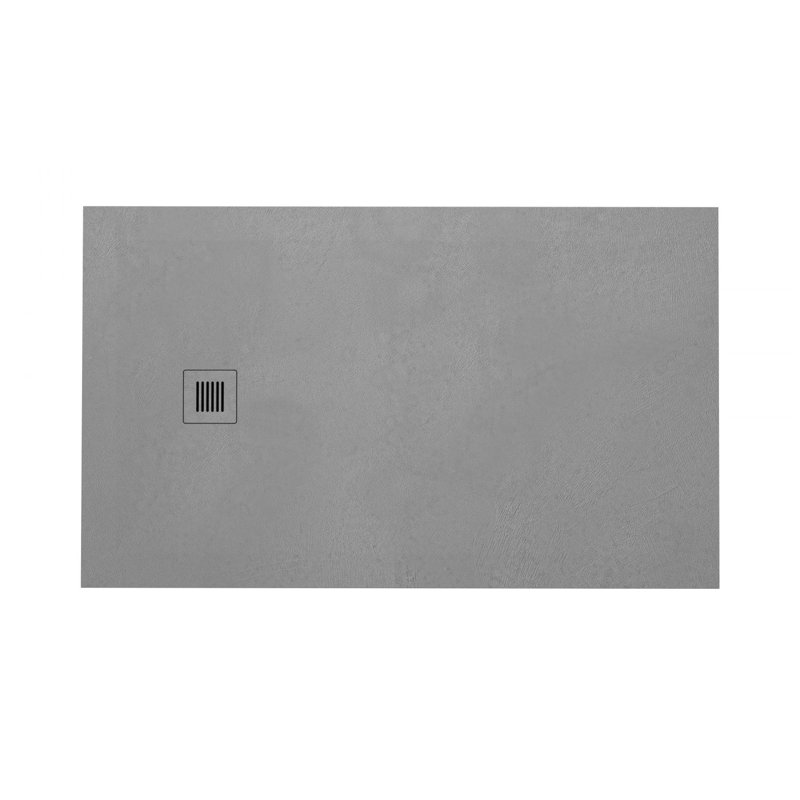 Feel 60'' W 36'' D Rectangular Shower Base, Concrete Gray