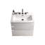 Charmant meuble-lavabo mural avec lavabo pratique et trous de robinet polyvalents