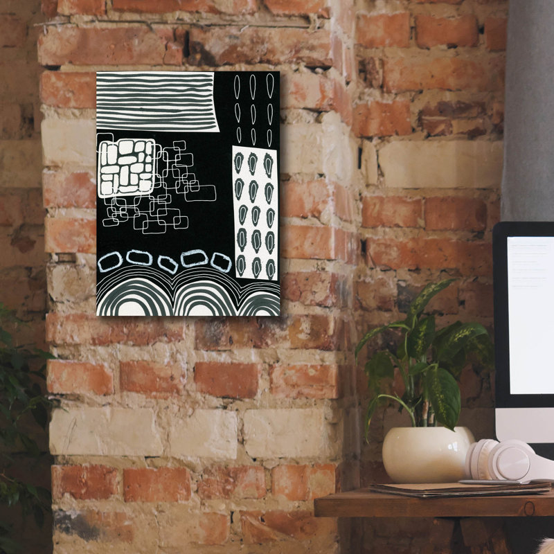 «B&W Fun IV» par Regina Moore, H 16 po x l 12 po x P 0,75 po