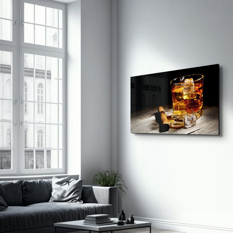 Élégante peinture murale en verre trempé de 13,8 po x 21,7 po | 100% verre trempé, épaisseur: 0,16 pouce | Imprimé UV pour des couleurs éclatantes | Parfait pour la décoration intérieure, le salon et les espaces de bureau