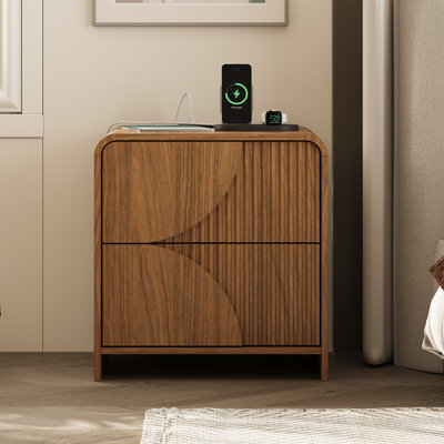 Valerica Nightstand with Charging Station
