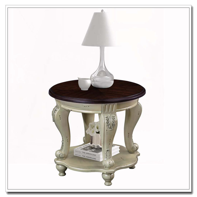 Table de bout ronde 22 po, Beige