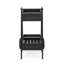 Chariot-bar extérieur en métal avec porte-verres et rangement pour bouteilles Roomfitters, noir moderne