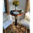 Anguel Pine Round Solid Wood Top Metal Base Dining Table-839300907