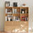 Branigans 3 Pcs 2-Tier Cube Bookshelf Storage Cabinet With Double Drawer And Shelf