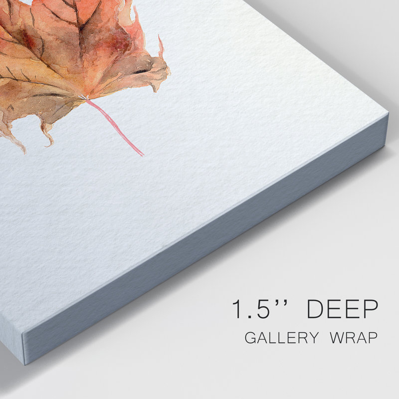«Watercolor Autumn Leaf II», reproduction sur toile tendue, H 18 po x l 12 po x P 1 po