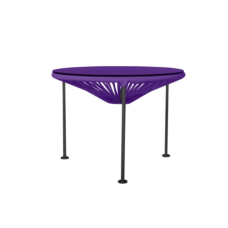 Zicatela Indoor Handmade Coffee Table, Black, Purple