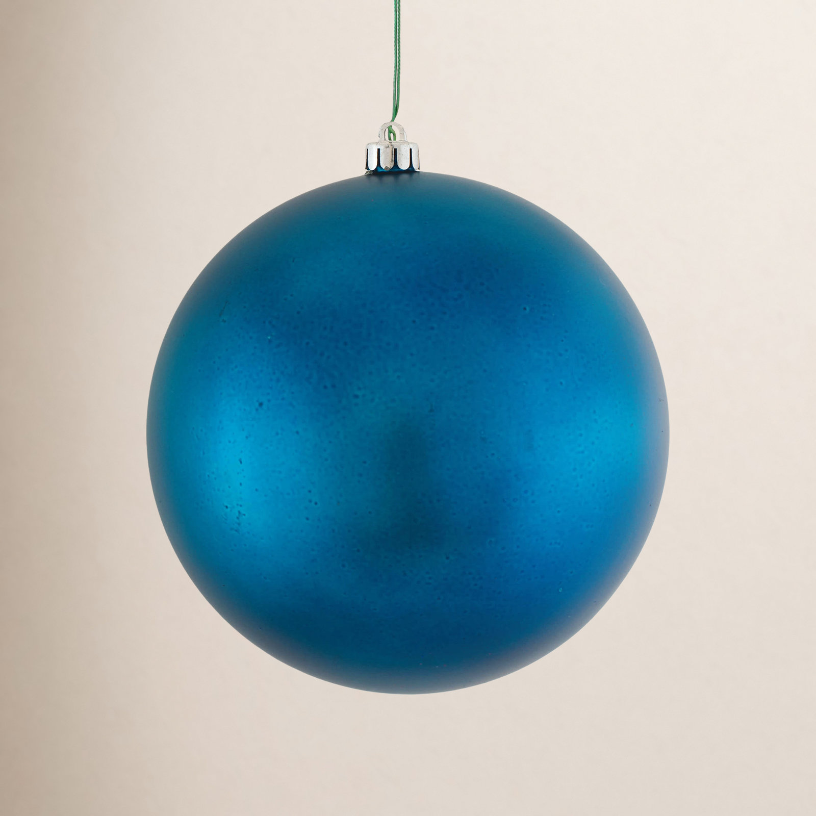 Holiday Décor Ball Ornament, 3" H x 3" W x 3" D, Matte Sea Blue