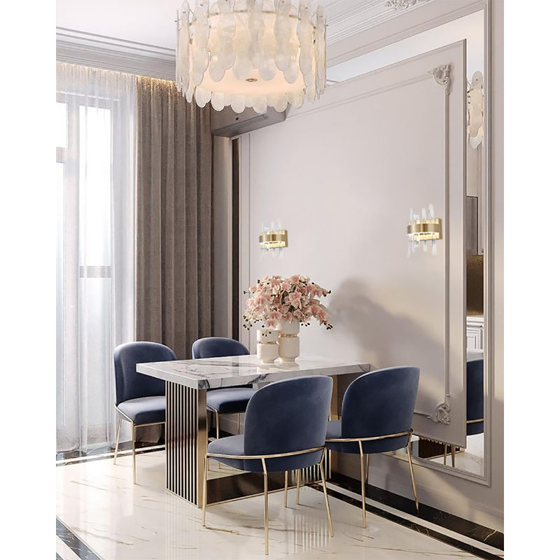 Transitional Gold LED Crystal Wall Sconce