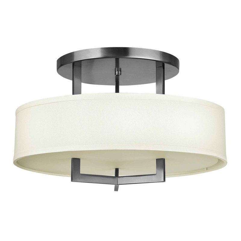 West Fabric Semi Flush Mount