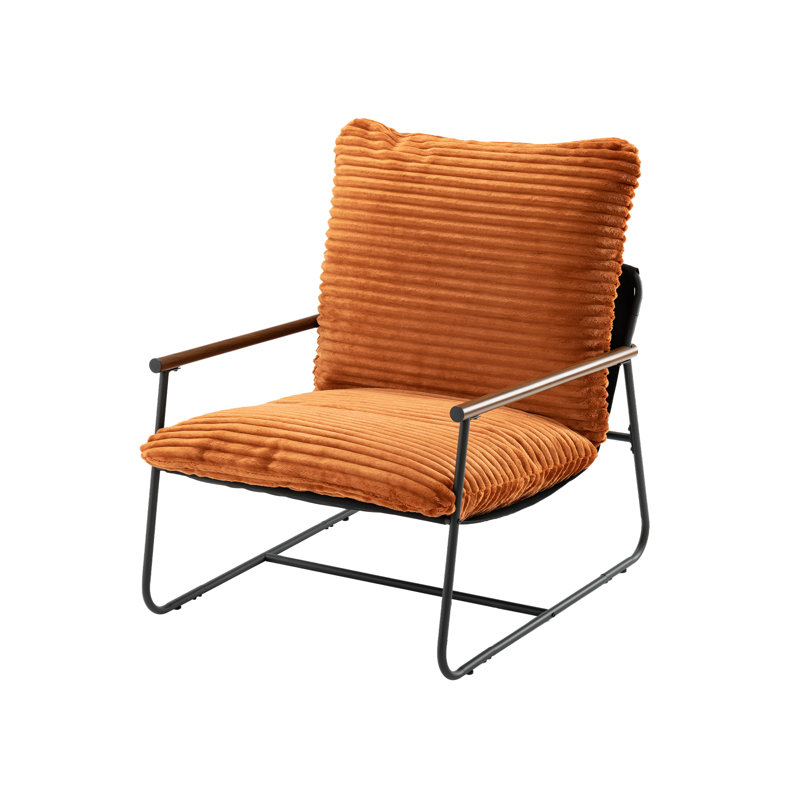 Upholstered Accent Chair, Brown, 2