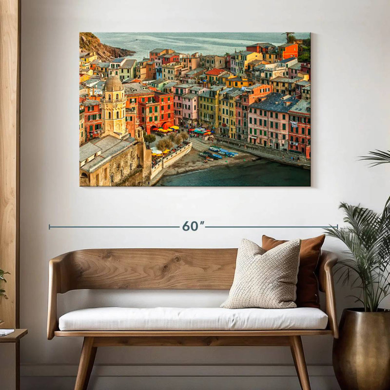 Lilie Vernazza dans les Cinque Terre, Italie, H 32 po x l 48 po