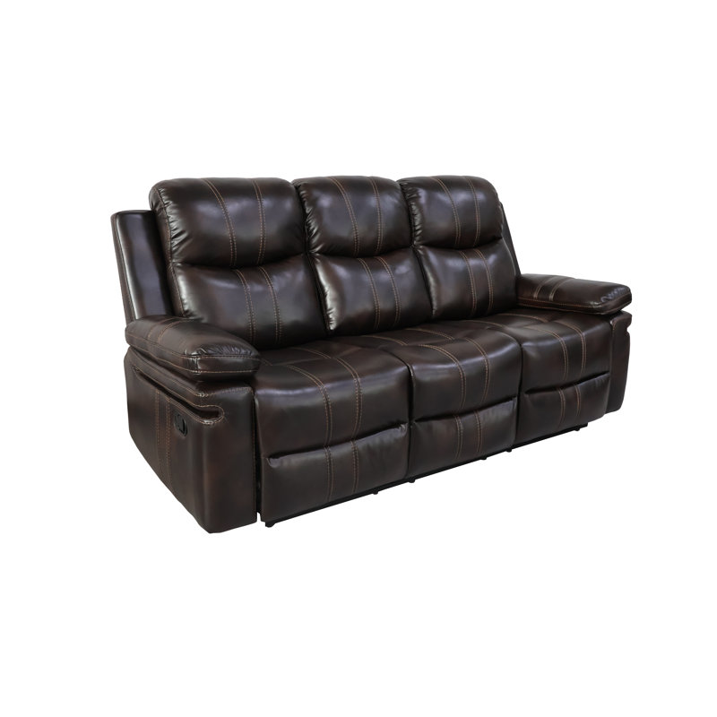 Canessa 79'' Faux Leather Reclining Sofa, Power - Push Button
