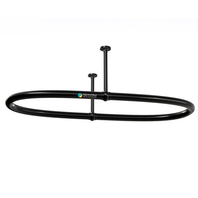 Aaren 30cm Curved Fixed Shower Curtain Rail