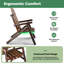 Chaise de patio en bois massif rustique-683867217