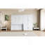 Grand lit escamotable mural avec placard, blanc