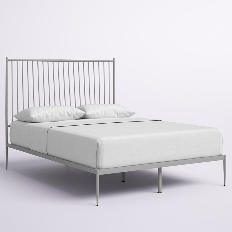 Annika Queen Farmhouse-style Platform Bed, Gray