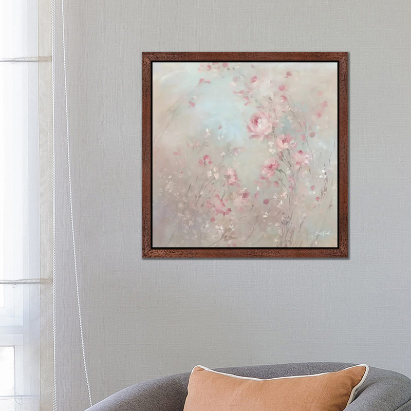 Embrace by Debi Coules - Painting on Canvas, 45.72 cm H x 45.72 cm W, Brown Framed