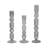 Glass Taper Candle Holder Modern Decorative Stacked Round Design Single Glass Candlestick for Mantel Table Centerpiece Minimalist Accent Home Decor Contemporary Sculptural Candle Holder.-106710718-106710715