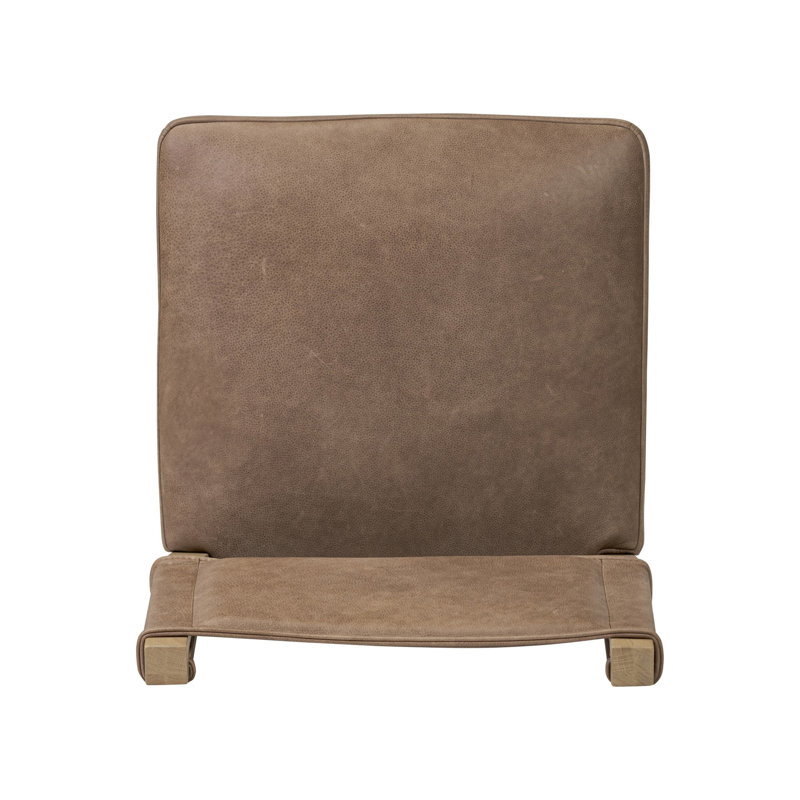 Ferris Stool, Palermo Cigar/Genuine Leather, Counter Stool (25.98" Seat Height), Light Oak