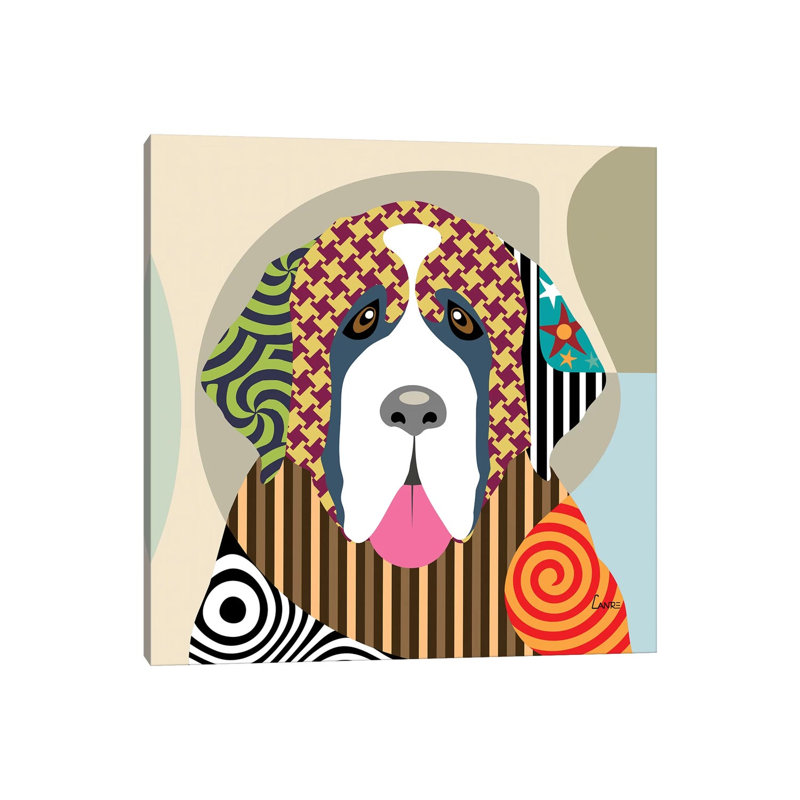 St. Bernard by Lanre Studio - Wrapped Canvas Print, 30.48 cm H x 30.48 cm W