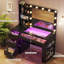 Bureau de coiffeuse avec miroir lumineux Melanni-2008178036