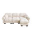 Canapé modulaire en L en chenille matelassé avec repose-pieds 104 po Fairmont-129338866