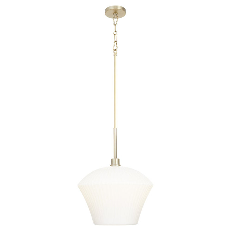 Luminaire suspendu 1 lumière Monsita, Antique Brass