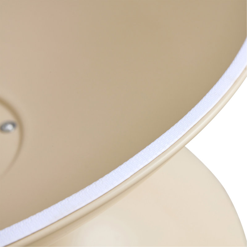 Ensemble de 2 tables basses rondes Milk White avec plateau de table d'appoint multifonctionnel Storge