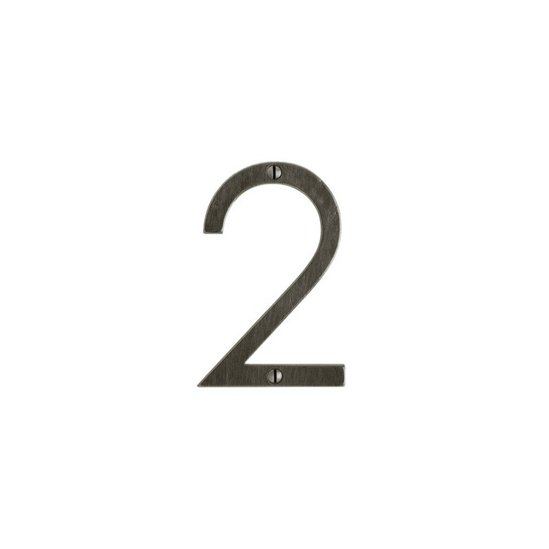 4" House Number, Silicon Bronze Brushed, 6, 2.75" H x 1.63" W x 0.25" D