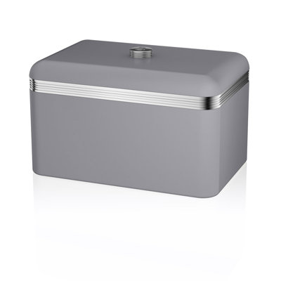 Swan Retro Bread Bin, Metal, 18 Litre,