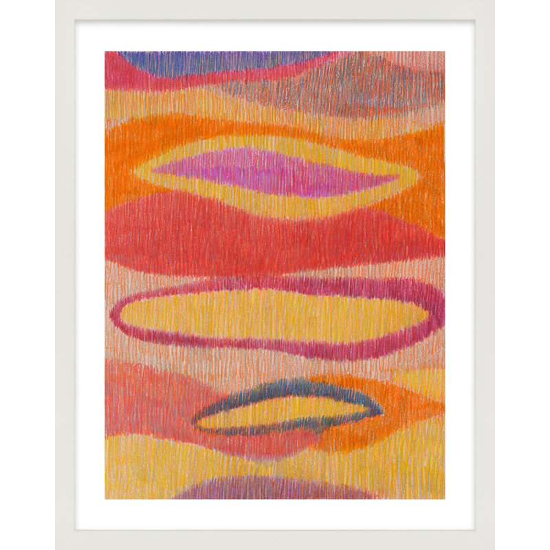 Merengue par Jacques Pilon - peinture encadrée, H 20 po x l 16 po, Cadre blanc