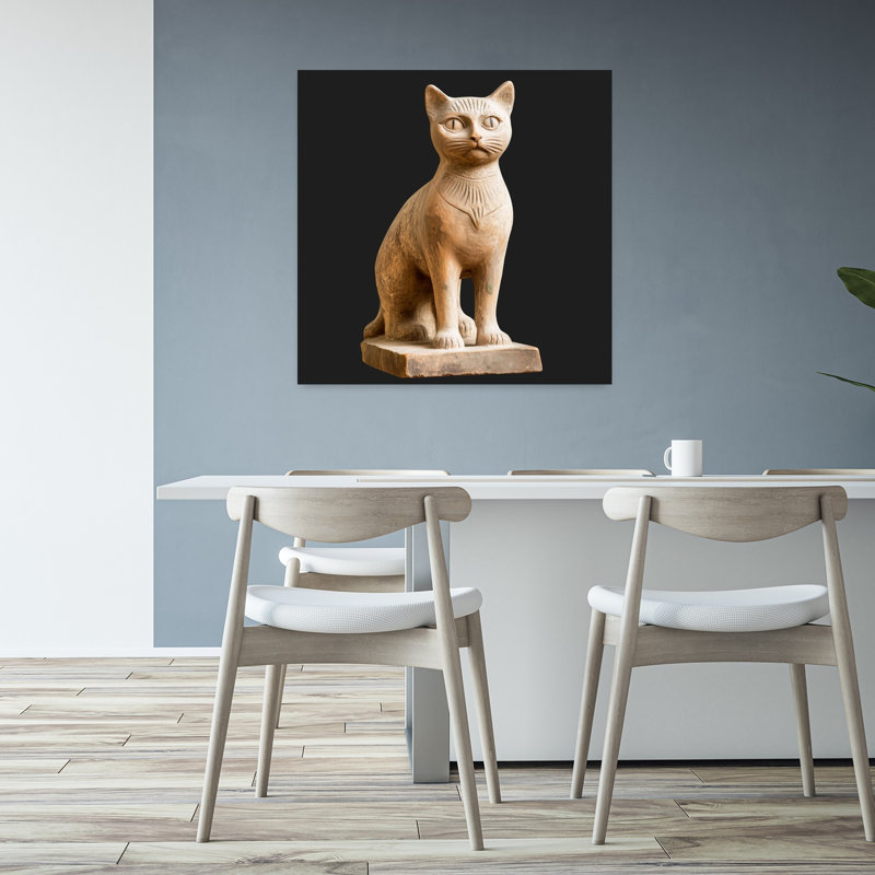 Art contemporain, architecture de chat classique, H 32 po x l 32 po