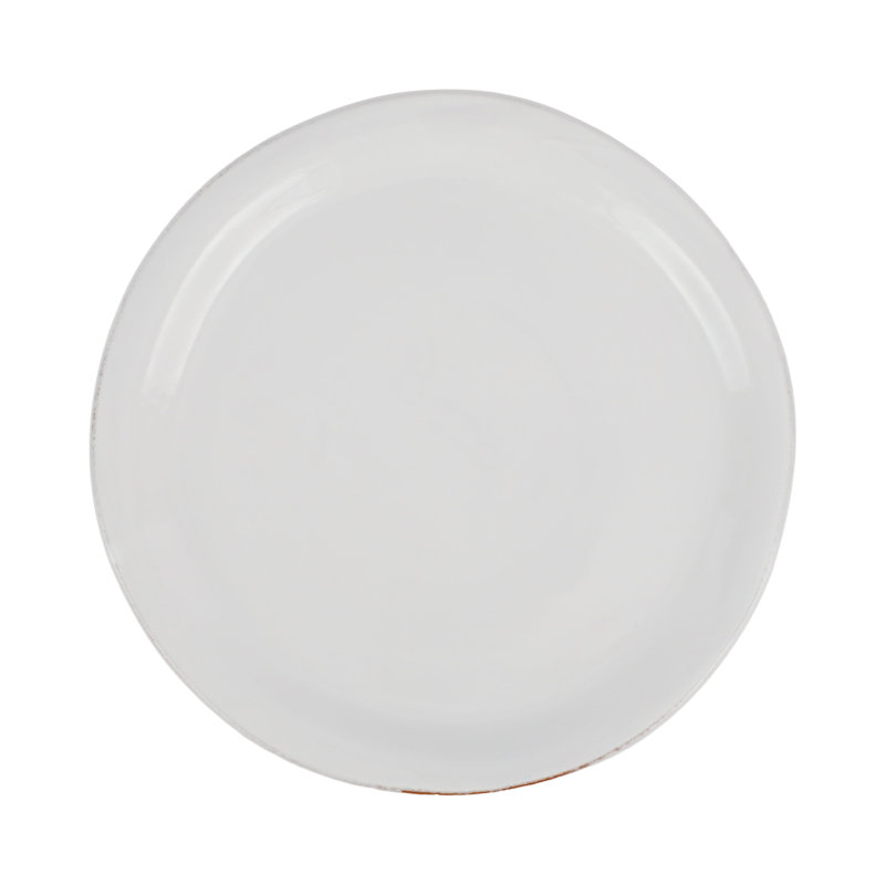 Cucina Fresca Handmade Terracotta Dinner Plate, Bianco