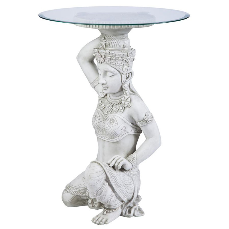 Thai Teppanom 26" Tall Figurine End Table