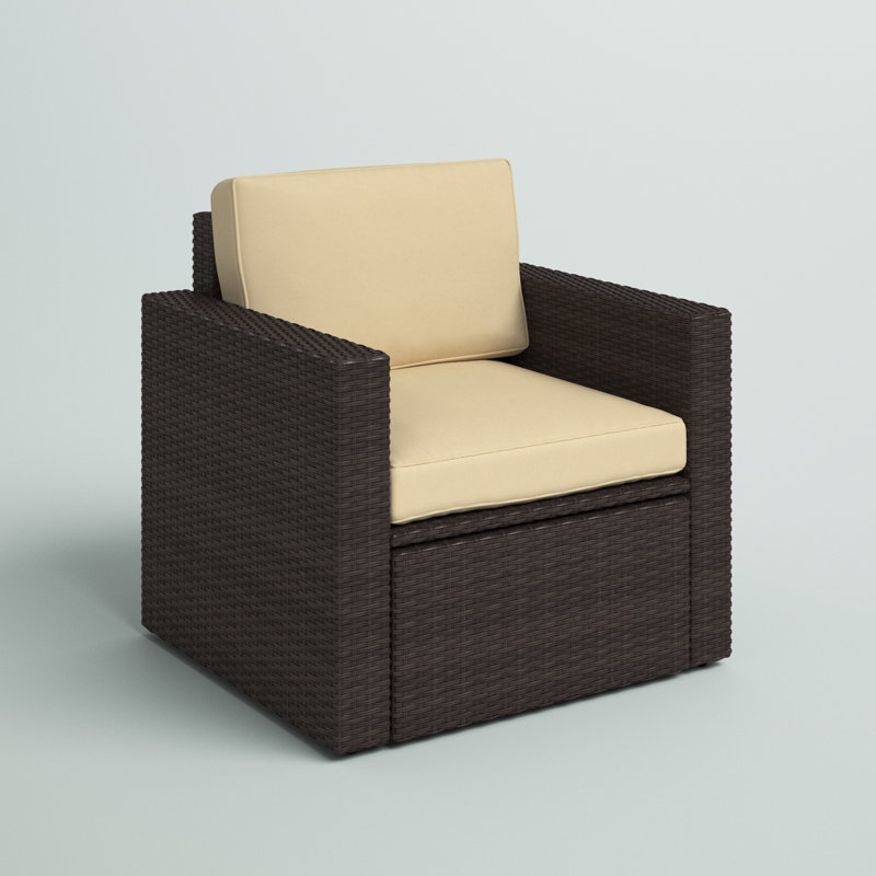 Arbedella Wicker Outdoor Lounge Chair, Sand