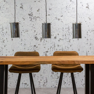 Callum-Shaun 3 - Light Black Cylinder Pendant