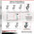 4-Piece Semi Steel Caster Set