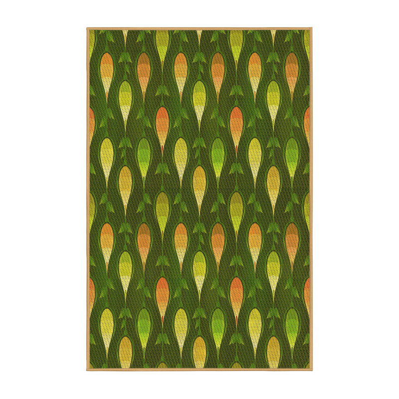 Tapis jaune à motifs 3828, Rectangle 2 pi x 3 pi