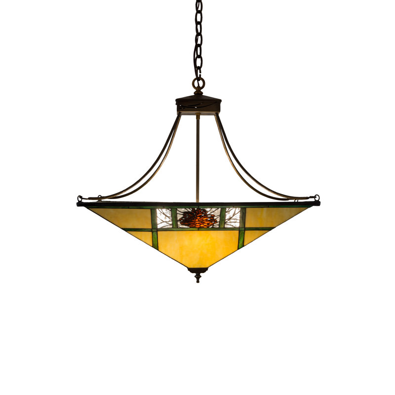 Rustic Lodge 4 - Light Pendant, 28-57" H x 26.5" W x 26.5" D