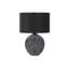 Lighting, H 23 po, lampe de table, céramique noire, abat-jour noir, contemporain