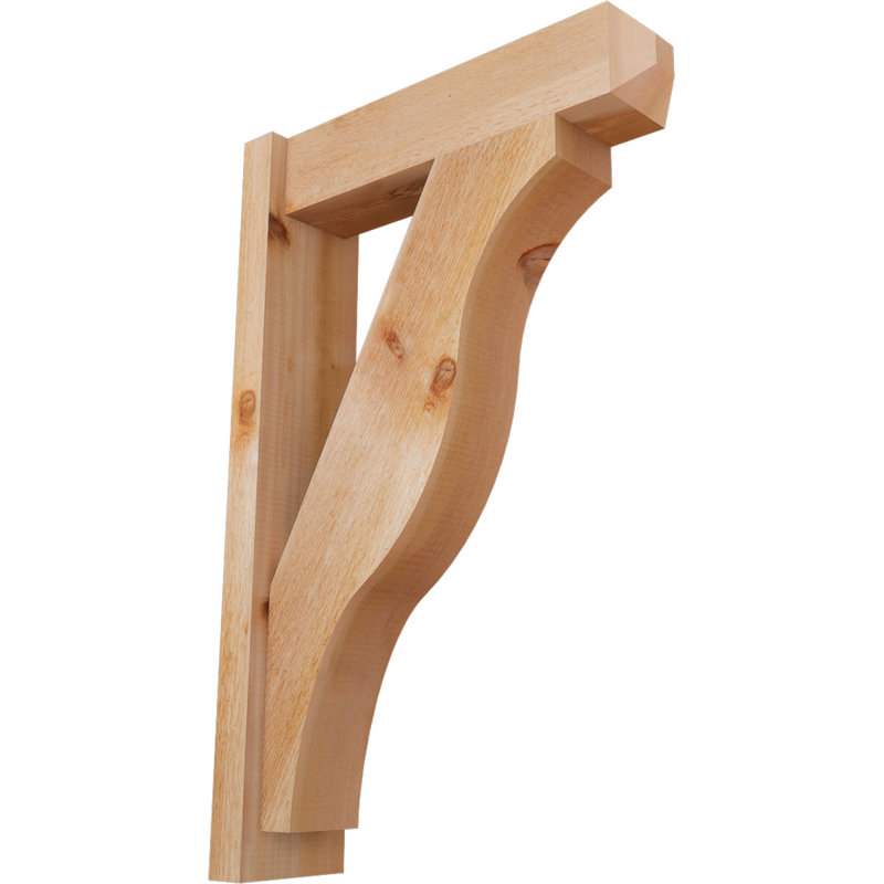 Persienne en bois rustique Funston Craftsman, P 22 po x H 34 po, Cèdre rouge de l'Ouest de 6 po (sciage brut)