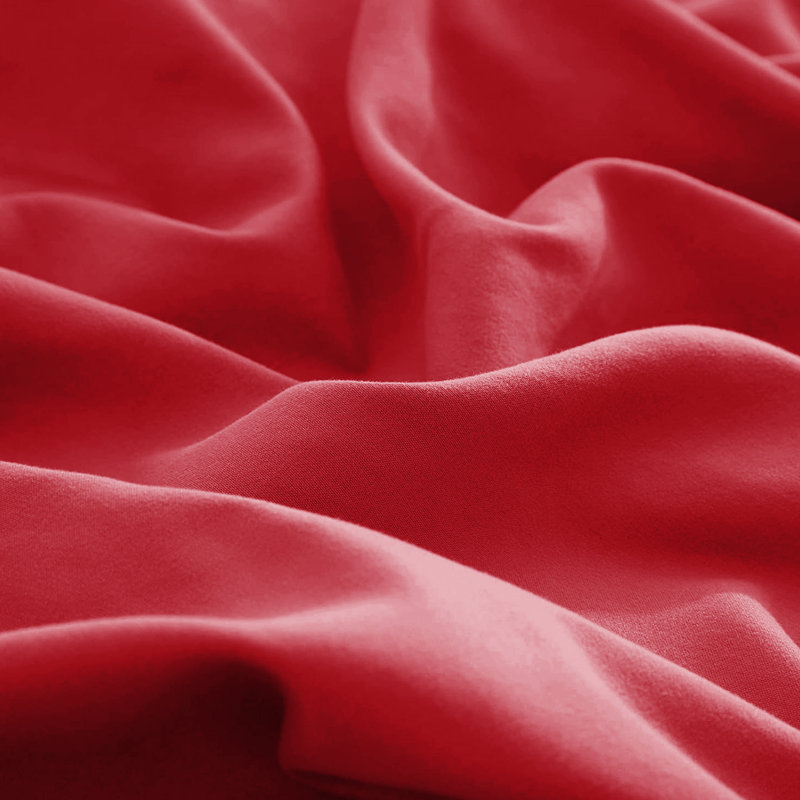 Super Soft Extra Deep Microfiber Brushed Fitted Sheet, Red, Single (3')