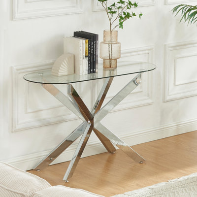 Jameesha 45.3'' Glass Top Console Table