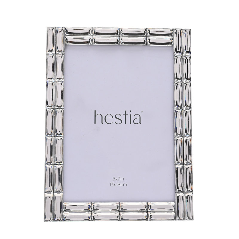 Silver Glass Single Picture Frame - Frames Included: 1, 5" x 7"