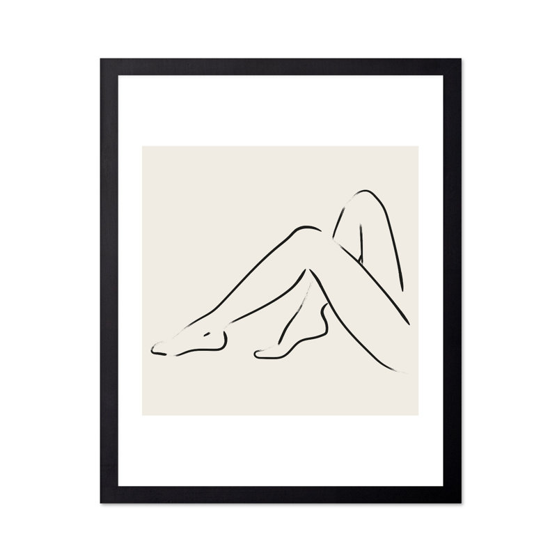 Silhouette nue n ° 3, Cadre noir, Affiche, H 24 po x l 32 po